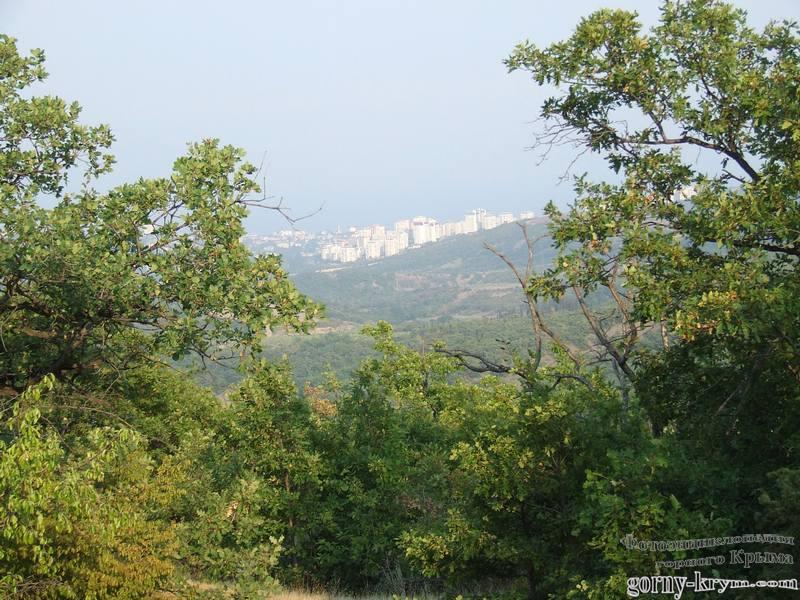 Вид на Алушту со склонов Бабуган-яйлы