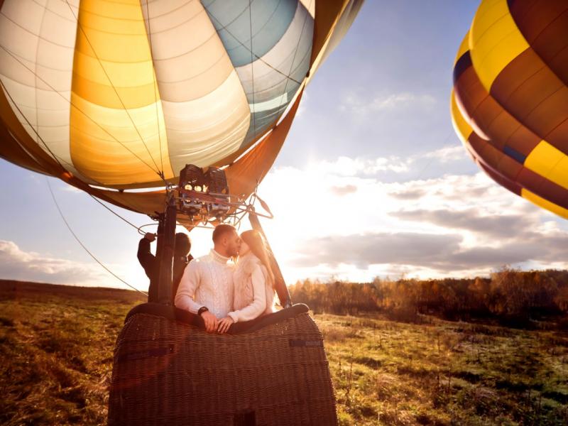 романтическое путешествие на воздушном шаре 