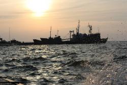Грузовое судно на Черном море